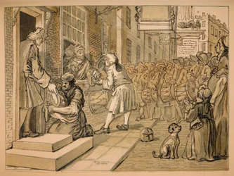 Esquisse pour Industrie et Oisiveté - Planche VI, 1747