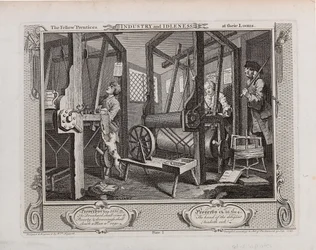 Les Apprentis compagnons à leurs métiers. Série Industrie et Oisiveté