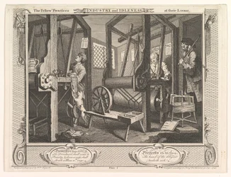 Les apprentis compagnons à leurs métiers, Industrie et oisiveté, planche 1, 30 septembre 1747