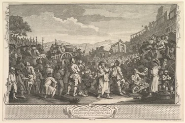 Le Prentice paresseux exécuté à Tyburn, Industrie et oisiveté, planche 11, 30 septembre 1747