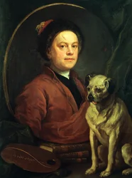 Le peintre et son carlin, 1745