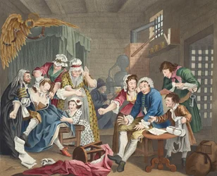 Le libertin en prison, planche VII, de «La carrière d