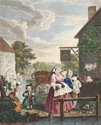 Heures de la journée, Soir, illustration de 