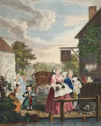 Les moments de la journée : Soir, illustration de 