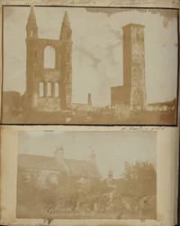 Tour Saint-Régulus et le pignon est de la cathédrale de Saint-André depuis le nord-ouest