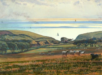 Fairlight Downs, lumière du soleil sur la mer