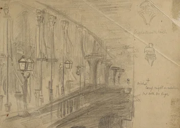 Recto : Étude du pont de Londres pour 