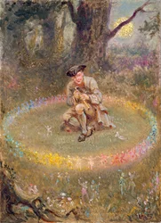 Le cercle des fées - le joueur de flûte enchanté, vers 1880