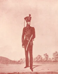 Officiers des Madras Army Rifles, vers 1837-1843, 1909