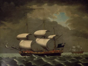Navire négrier, vers 1780