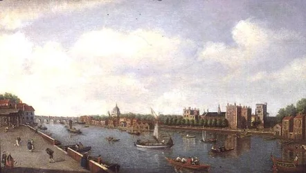 Vue de la Tamise au palais de Lambeth, vers 1770
