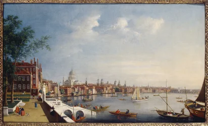 Vue de la Tamise vers la cathédrale Saint-Paul depuis les jardins de Somerset House