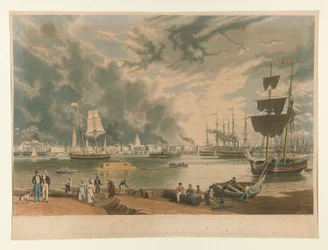 Nouvelle-Orléans, prise du côté opposé à une courte distance au-dessus du milieu ou Picayune Ferry