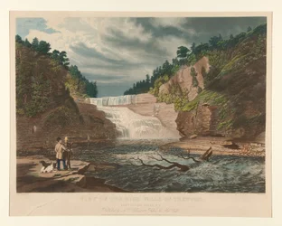 Vue des hautes chutes de Trenton, West Canada Creek, New York