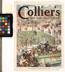 Un matin de printemps à Washington Square, New York, illustration de 