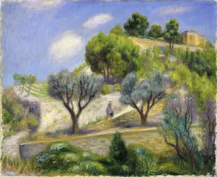 La colline de Vence - "Terraced hill, Vence" Peinture de William James Glackens (1870-1938) Huile sur toile