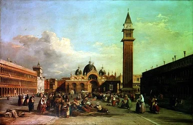 La Piazza San Marco, avec une procession