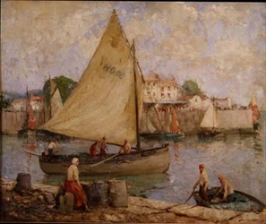 En route pour le terrain de pêche, Honfleur