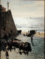 Remontée du bateau de pêche