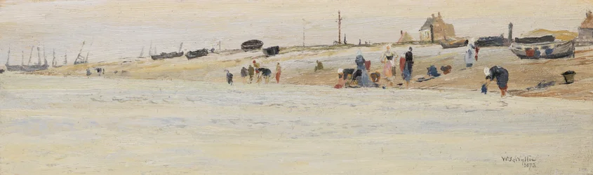 Blanchisseuses sur une plage