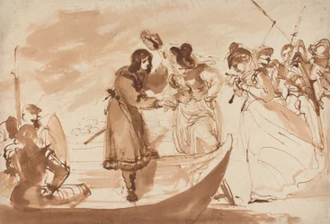 Marie, reine des Écossais, embarquant