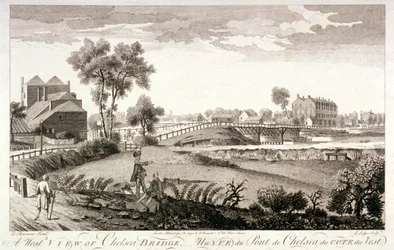 Vue ouest du pont de Chelsea, Londres