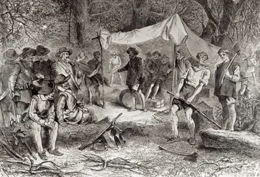 Le premier jour à Jamestown, 14 mai 1607, de 