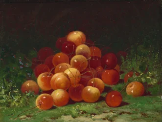 Monticule de cerises, s.d. (huile sur bois)
