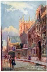 Tour du Merton College, portail Corpus Christi