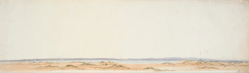 Esquisse depuis la rive sud du Rangitiki