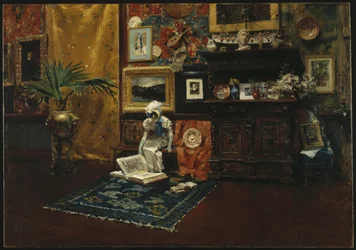 Intérieur de studio, vers 1882