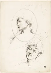 Deux têtes féminines