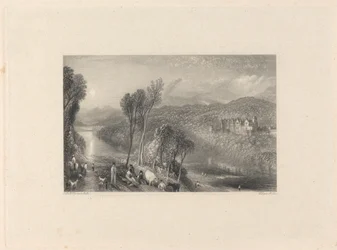 Abbotsford depuis la rive nord de la Tweed