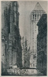 Wall Street, New York, vers 1913