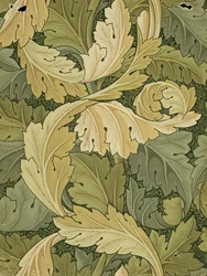 Design de papier peint avec Acanthus, couleurs boisées, 1875