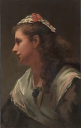 Son premier modèle - Miss Russell, vers 1873