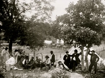 Gettysburg, Pennsylvanie. Camp du capitaine [John J.] Hoff. 1865 (photo)