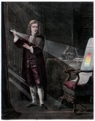 Newton enquêtant sur la lumière, 1870