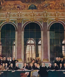 La signature de la paix dans la galerie des Glaces, Versailles, 28 juin 1919, 1919 1935