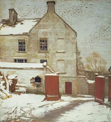Cour dans la neige, Sutton Veny