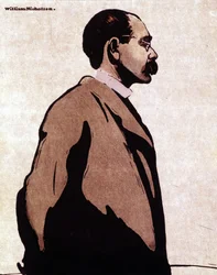 Portrait de Rudyard Kipling par William Nicholson