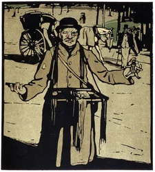 Marchand de jouets, Londres - dans Types de Londres, par William Nicholson, éd. Floury