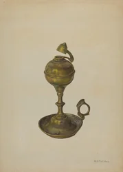 Lampe en laiton, vers 1939