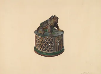 Banque de jouet : Grenouille, vers 1938