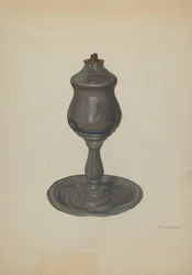 Lampe à huile de baleine, vers 1940