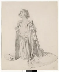 Figure agenouillée d