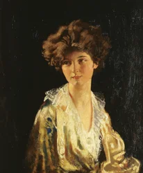 Portrait de Lady Evelyn Herbert, à mi-longueur