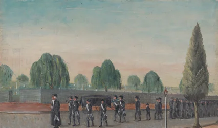 Procession funéraire adulte, années 1870