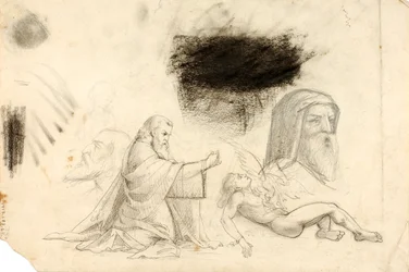 (Études--Villa Borghese, 2 figures, etc.)