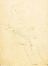 Figure masculine assise